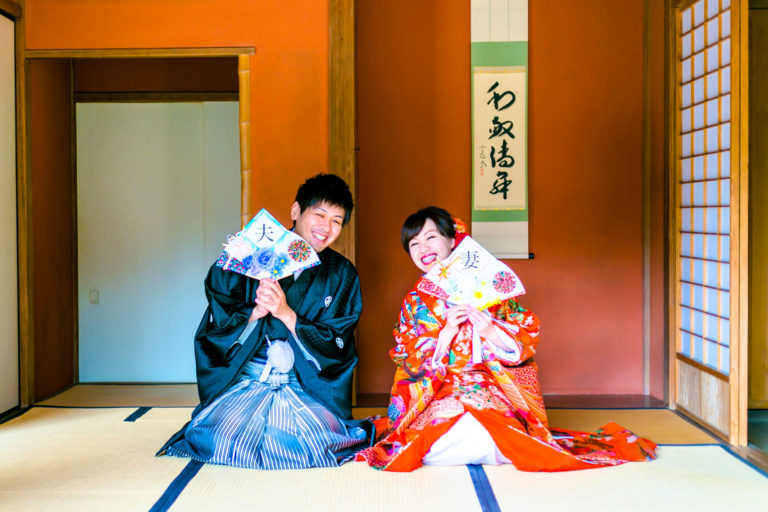 前撮り 鹿児島 和装 人力車 写真だけの結婚式 仙巌園 岩屋公園 玉里庭園 石橋記念公園 フォトウエディング